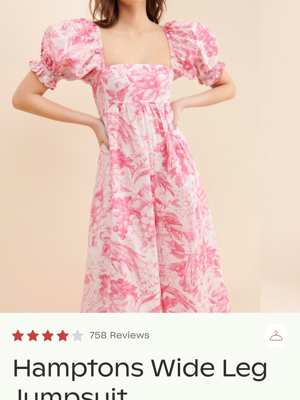 Selkie Pink Hamptons wide leg jumpsuit